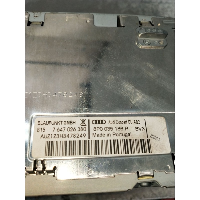 Recambio de sistema audio / radio cd para audi a3 sportback (8pa) 1.9 tdi referencia OEM IAM 8P0035186P 7647026380 04