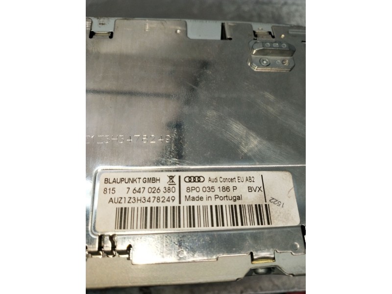 Recambio de sistema audio / radio cd para audi a3 sportback (8pa) 1.9 tdi referencia OEM IAM 8P0035186P 7647026380 04