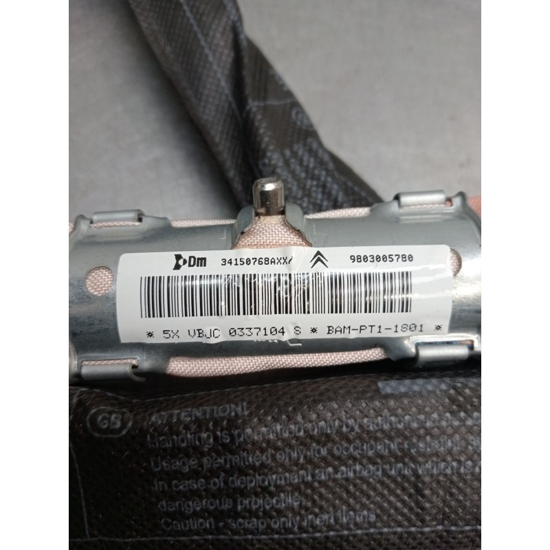 Recambio de airbag cortina delantero derecho para citroën c5 berlina millenium referencia OEM IAM 9803005780 34150768AXX 08