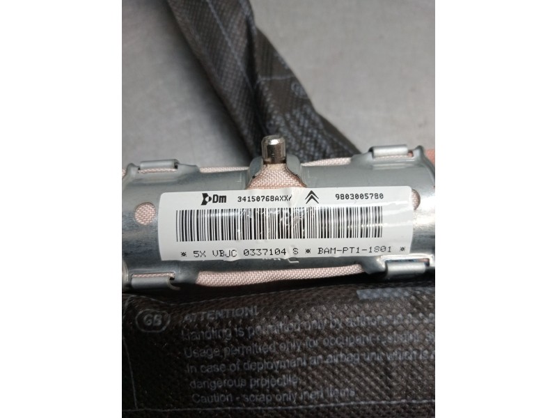 Recambio de airbag cortina delantero derecho para citroën c5 berlina millenium referencia OEM IAM 9803005780 34150768AXX 08