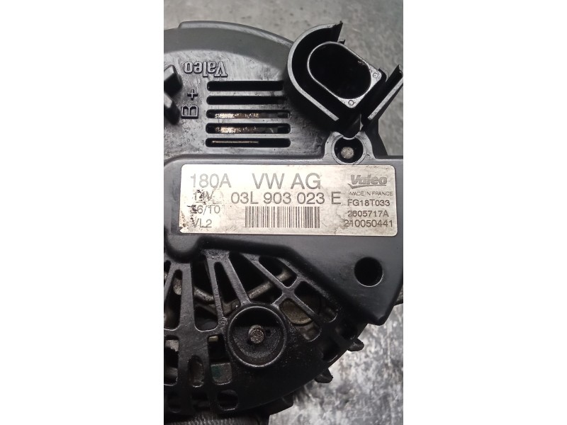 Recambio de alternador para volkswagen passat cc b6 (357) 2.0 tdi referencia OEM IAM 03L903023E 180A 