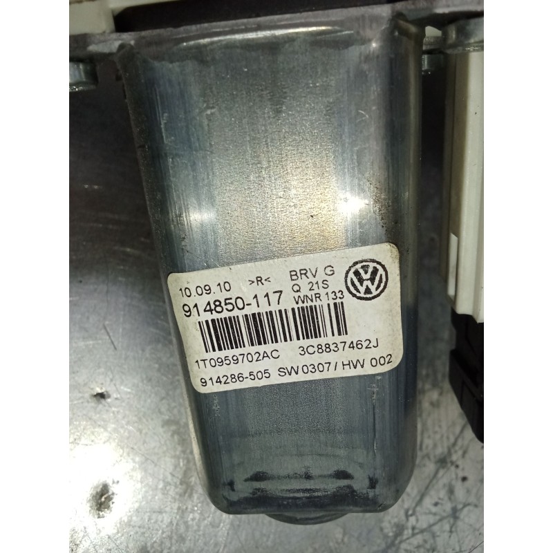 Recambio de elevalunas delantero derecho para volkswagen passat cc b6 (357) 2.0 tdi referencia OEM IAM 3C8837462J 5P 08