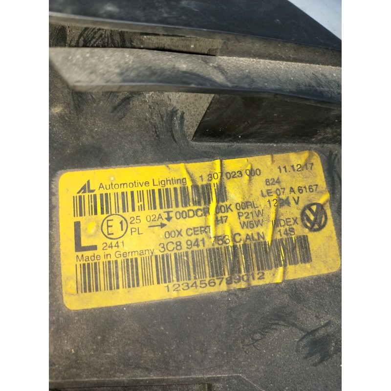 Recambio de faro izquierdo para volkswagen passat cc b6 (357) 2.0 tdi referencia OEM IAM 3C8941753C BI-XENON 1K0941329 08 013070