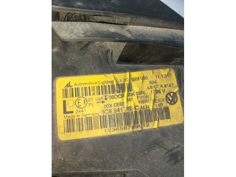 Recambio de faro izquierdo para volkswagen passat cc b6 (357) 2.0 tdi referencia OEM IAM 3C8941753C BI-XENON 1K0941329 08 013070