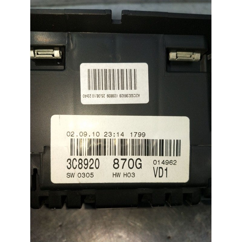 Recambio de cuadro instrumentos para volkswagen passat cc b6 (357) 2.0 tdi referencia OEM IAM 3C8920870G 014962 08