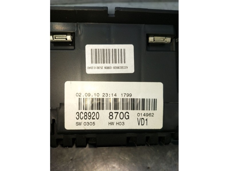 Recambio de cuadro instrumentos para volkswagen passat cc b6 (357) 2.0 tdi referencia OEM IAM 3C8920870G 014962 08
