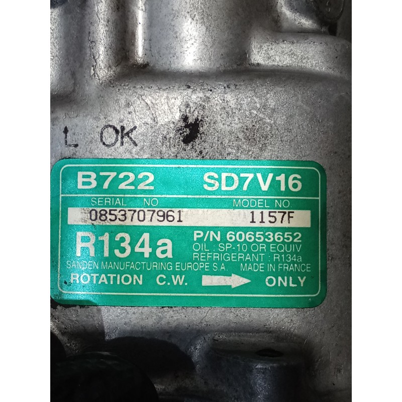 Recambio de compresor aire acondicionado para lancia lybra (839_) 1.9 jtd (839axd1a) referencia OEM IAM 0853707961  99