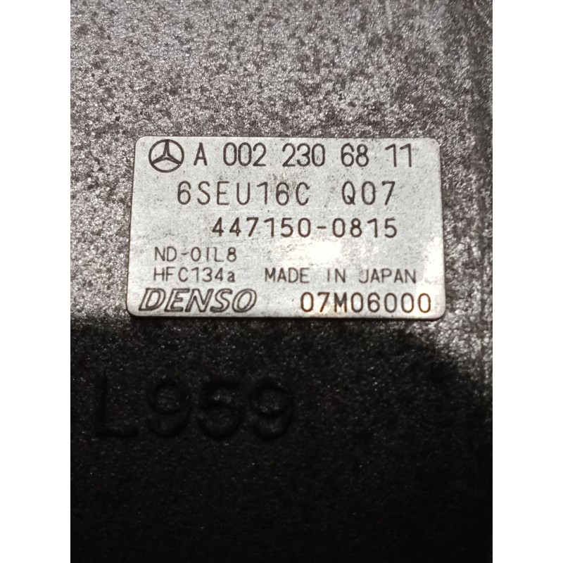 Recambio de compresor aire acondicionado para mercedes-benz clase a (w169) a 160 (169.031, 169.331) referencia OEM IAM A00223068
