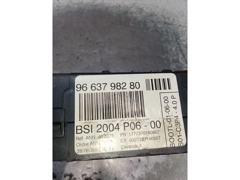 Recambio de caja reles / fusibles para peugeot 207/207+ (wa_, wc_) 1.4 16v referencia OEM IAM 9663798280 BSI2004P0600 07