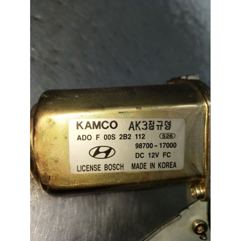 Recambio de motor limpia trasero para hyundai matrix (fc) 1.5 crdi vgt referencia OEM IAM F00S2B2112 9870017000 04